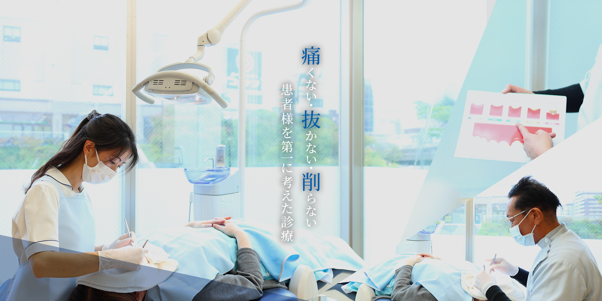 痛くない・抜かない・削らない 患者様を第一に考えた診療
